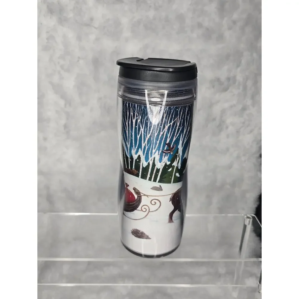 Starbucks 2008 Christmas Holiday Travel Mug Tumbler Coffee Cup With Lid